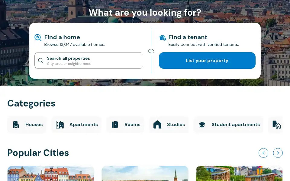 Screenshot of rentola.dk