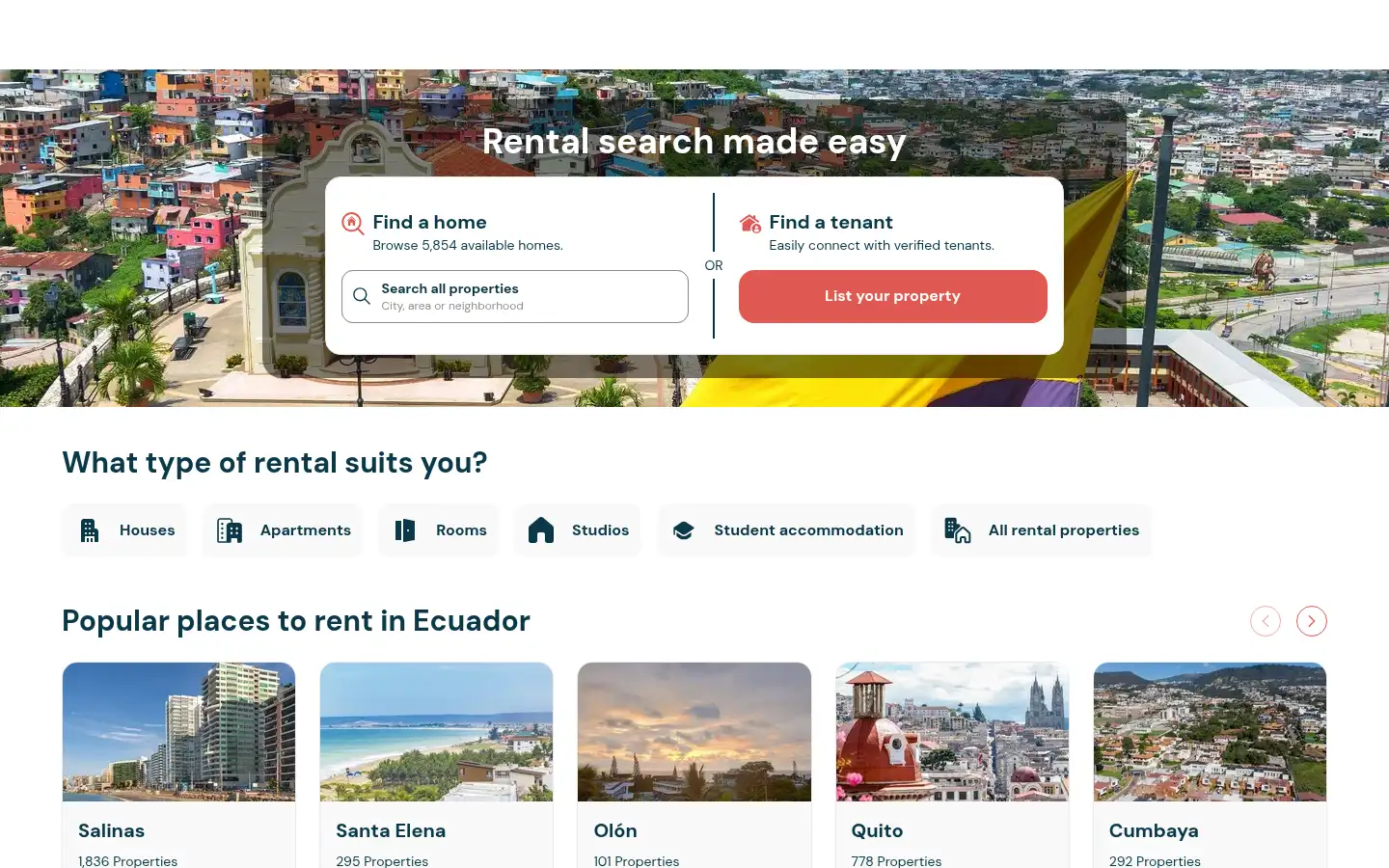 Screenshot of rentola.ec