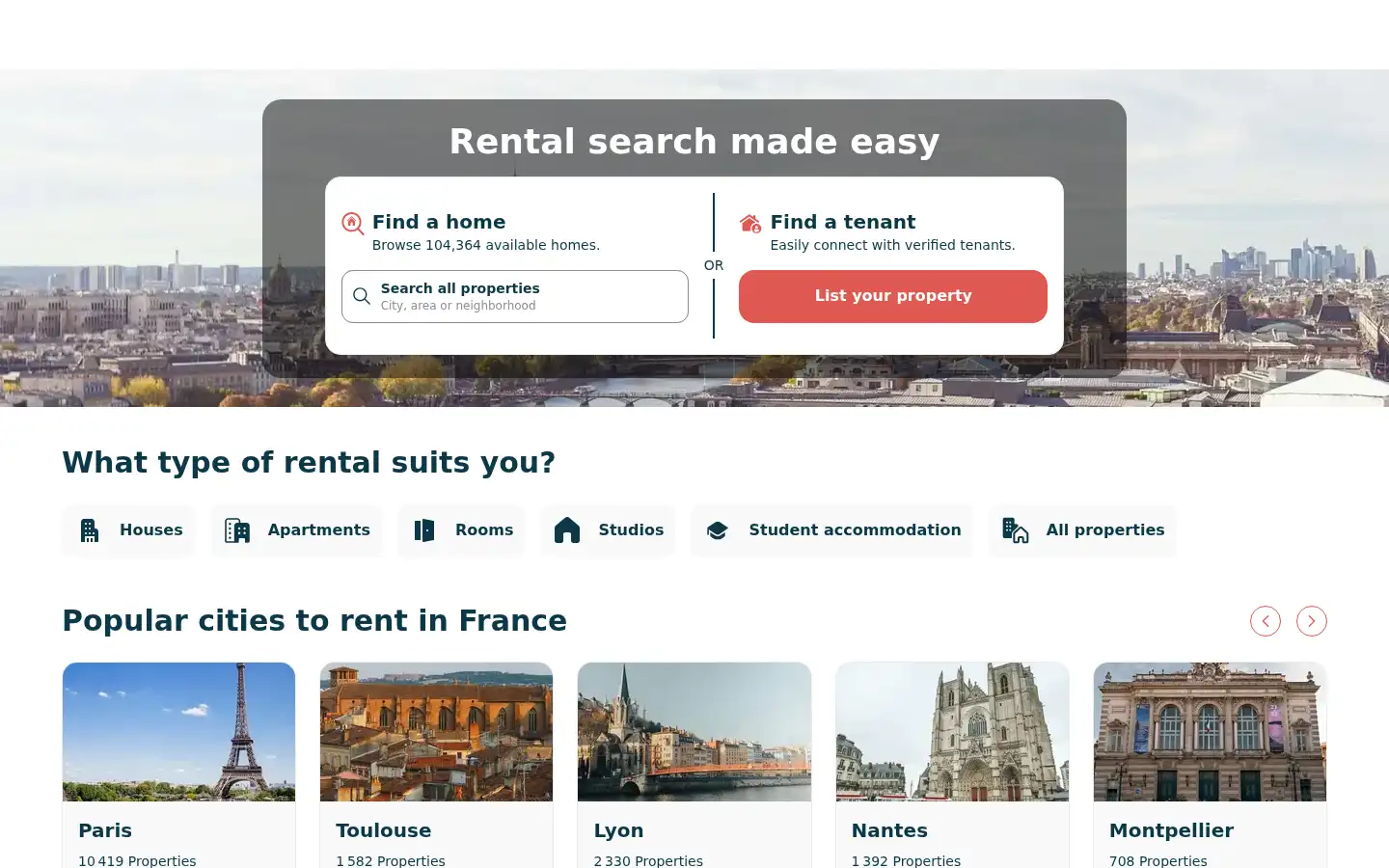 Screenshot of rentola.fr