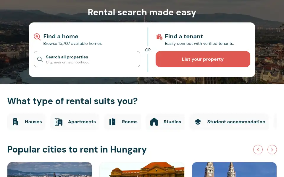 Screenshot of rentola.hu