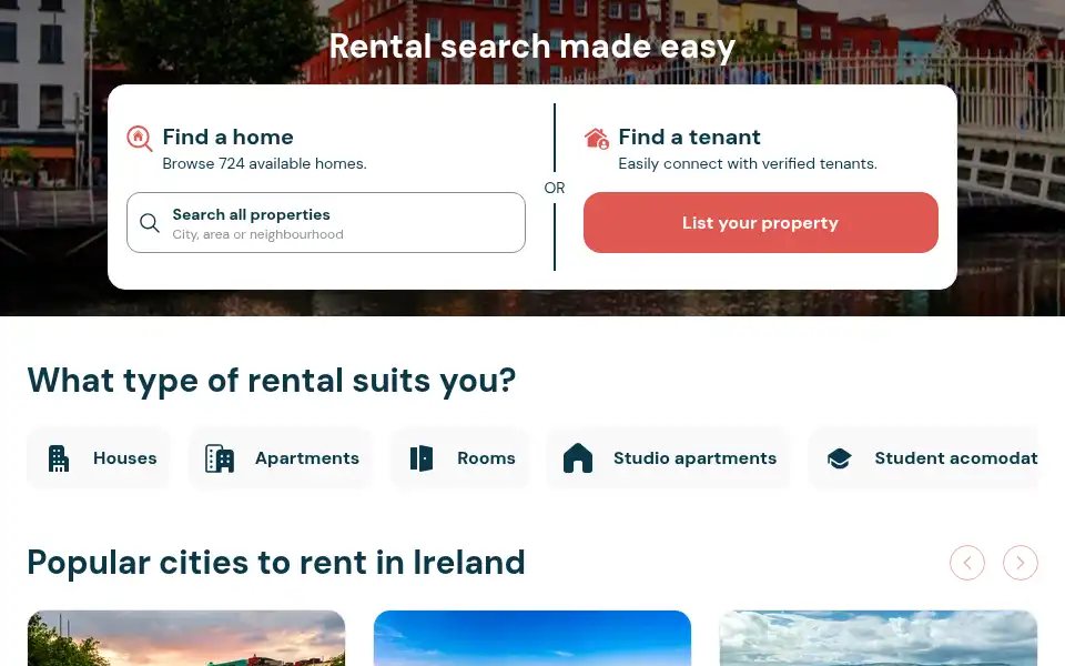 Screenshot of rentola.ie