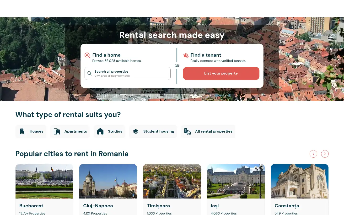 Screenshot of rentola.ro
