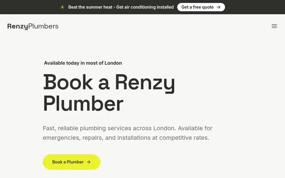 Screenshot of renzy.co.uk