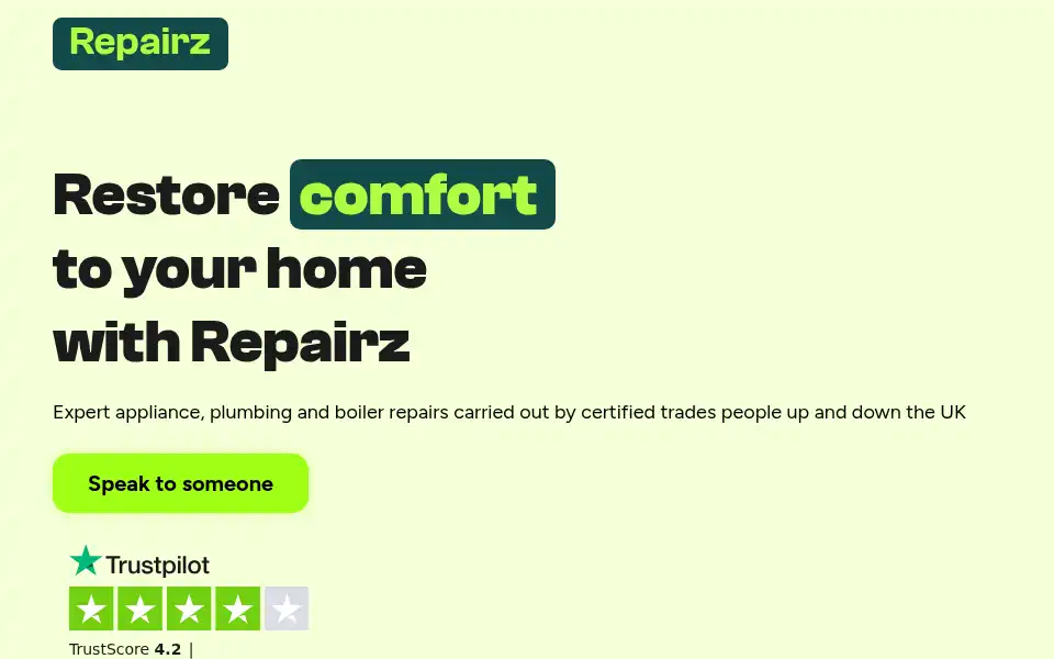 Screenshot of repairz.co.uk