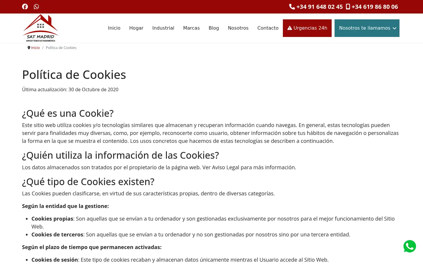 Screenshot of reparacion-electrodomesticos.es