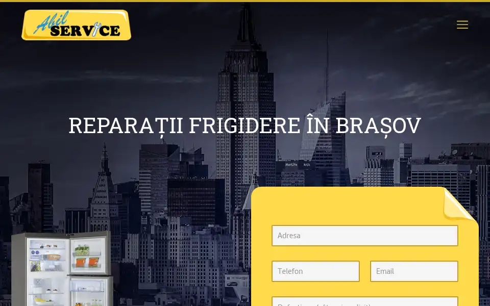 Screenshot of reparatii-frigidere-brasov.ro