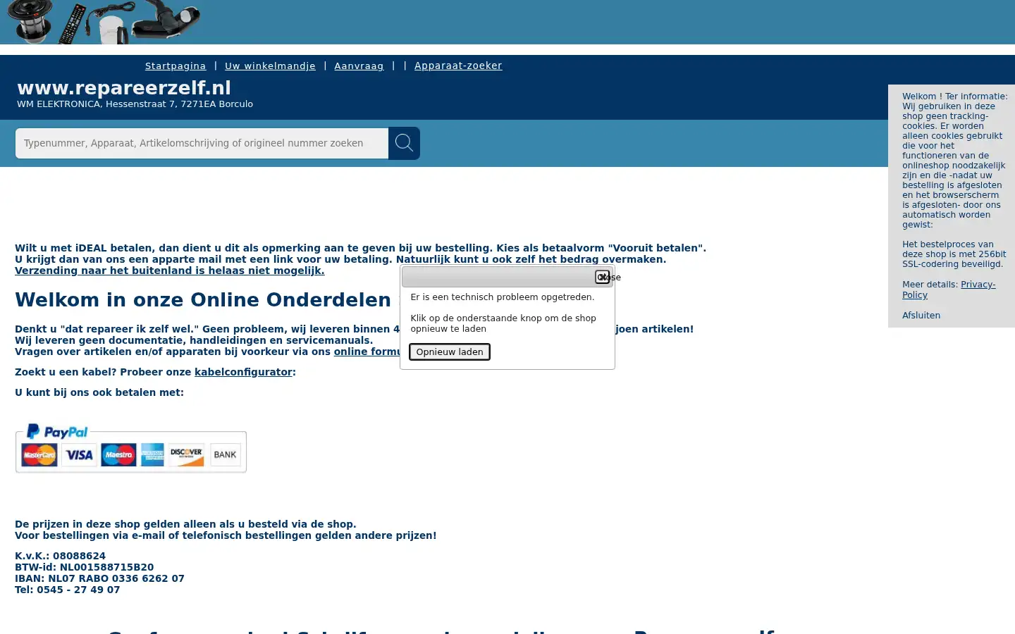 Screenshot of repareerzelf.nl