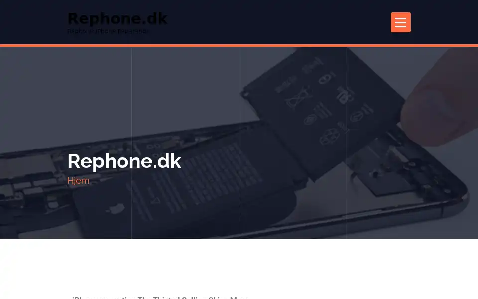 Screenshot of rephone.dk