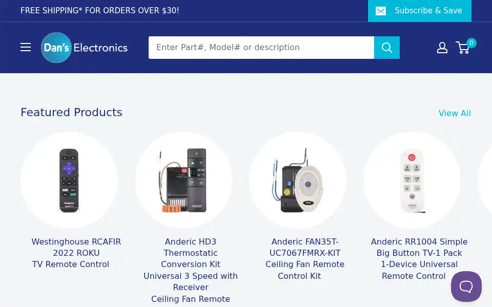 Screenshot of replacementremotes.com