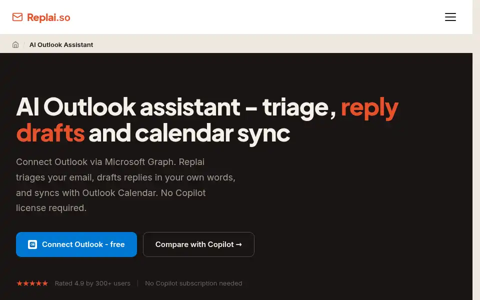 Screenshot of replai.so