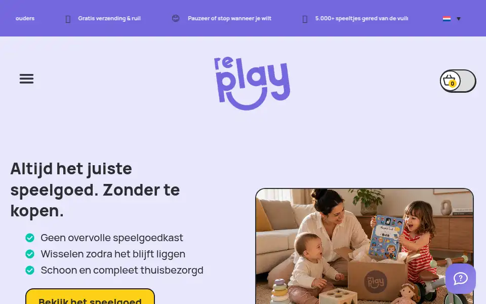 Screenshot of replayclub.nl