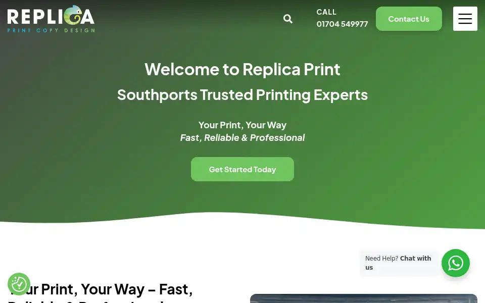 Screenshot of replica-print.co.uk