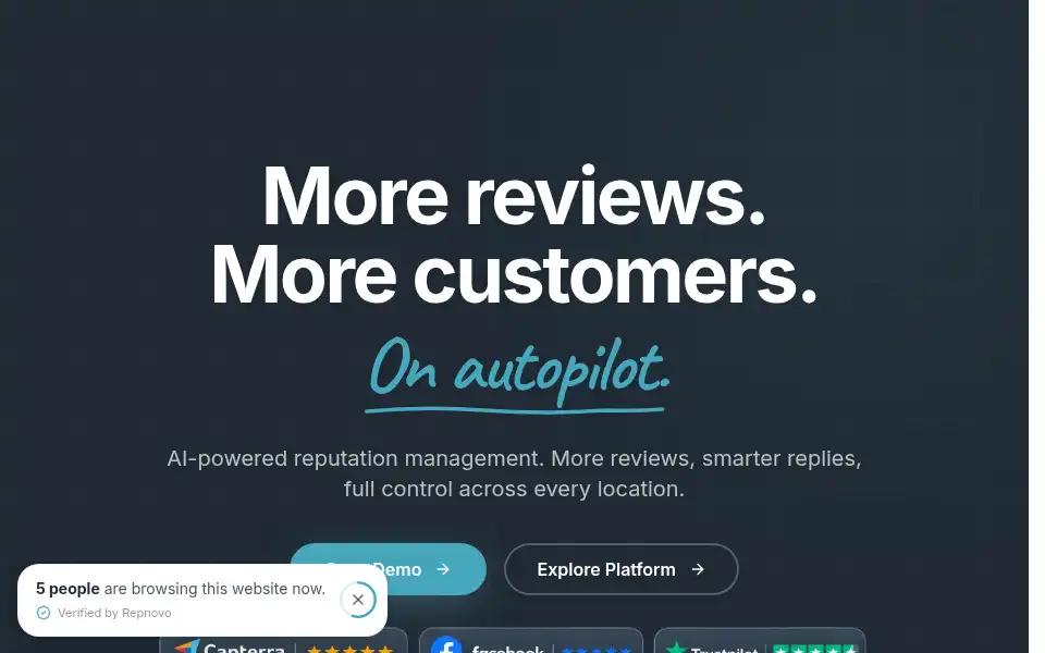 Screenshot of repnovo.com