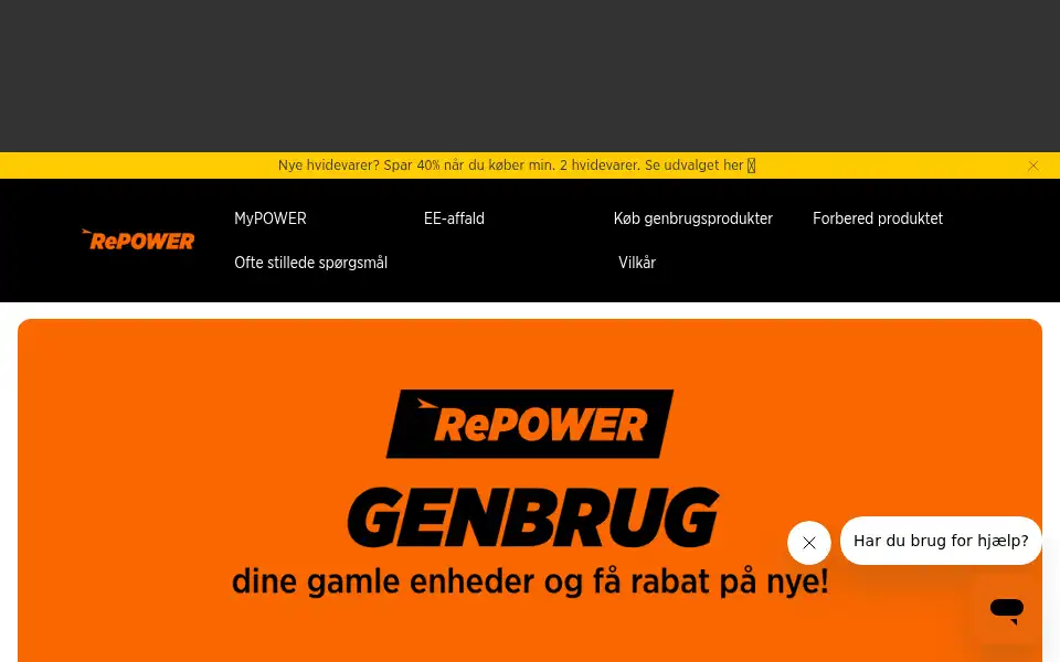 Screenshot of repower.dk