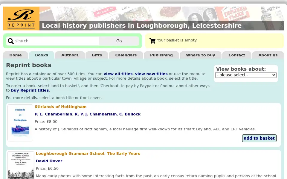 Screenshot of reprintuk.com