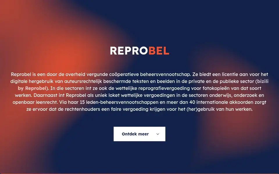 Screenshot of reprobel.be