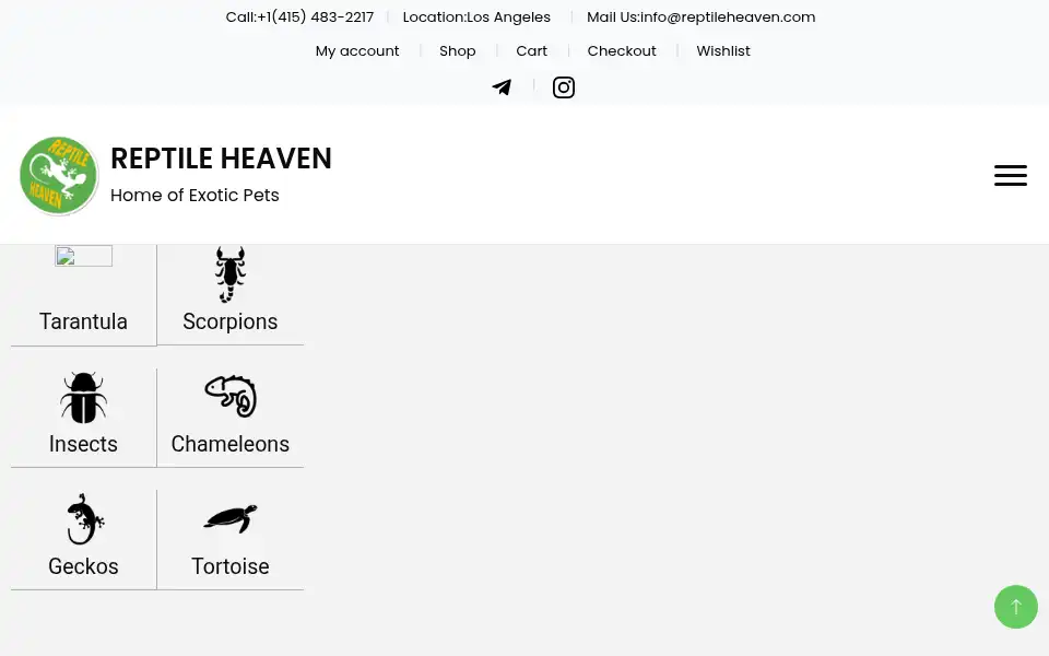 Screenshot of reptileheaven.com