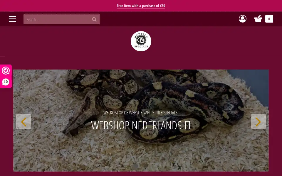 Screenshot of reptilespecials.shop