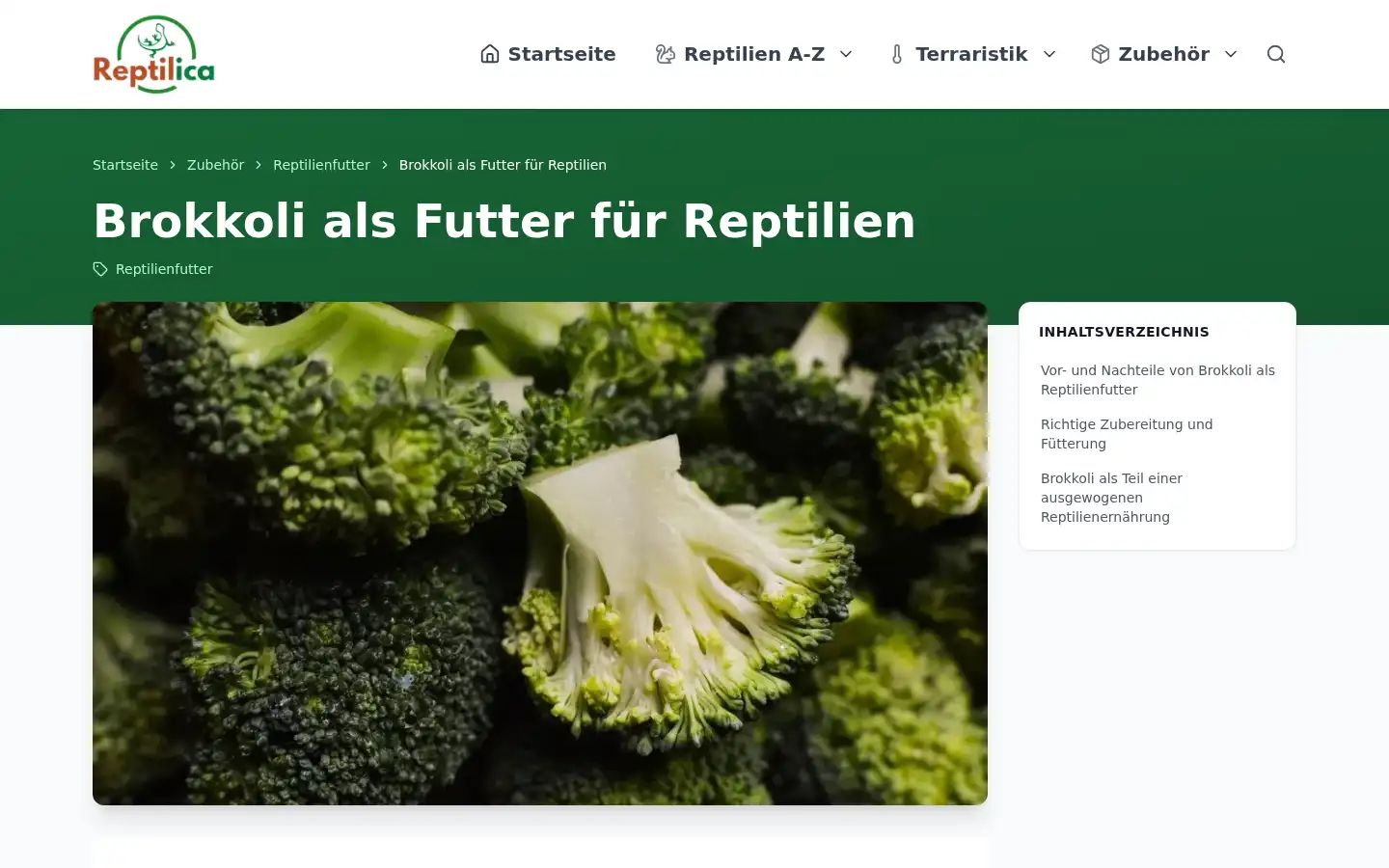 Screenshot of reptilica.de