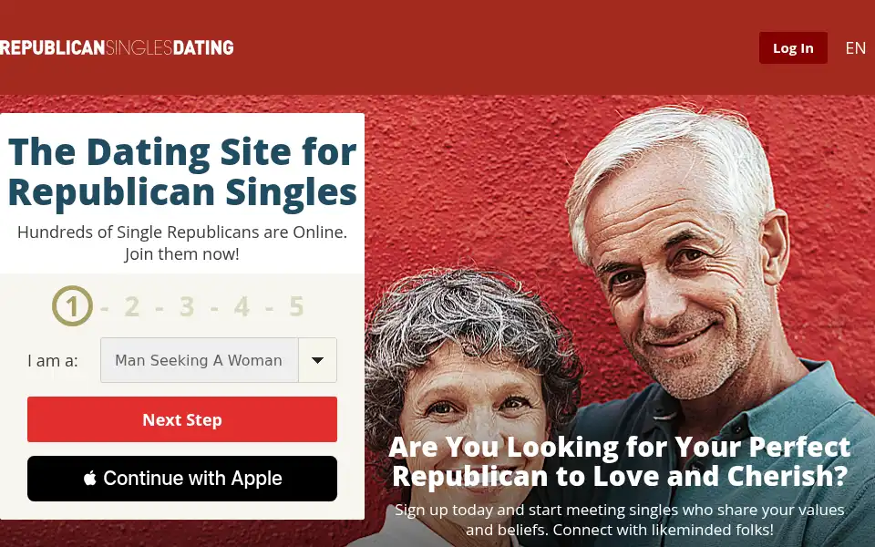 Screenshot of republicansinglesdating.com