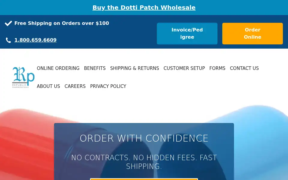 Screenshot of republicpharma.com