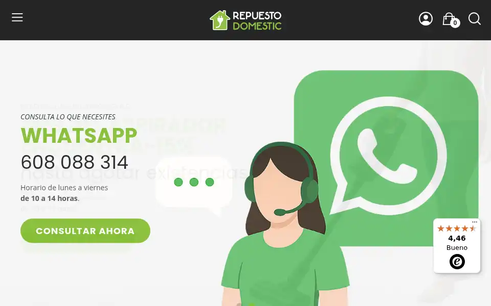 Screenshot of repuestodomestic.com
