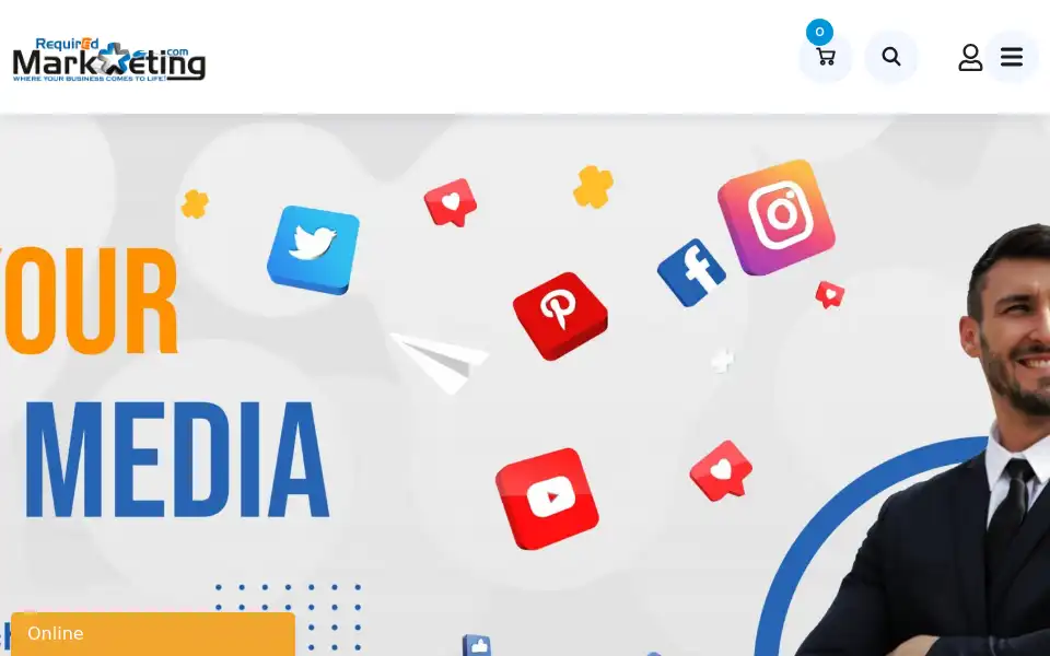 Screenshot of requiredmarketing.com