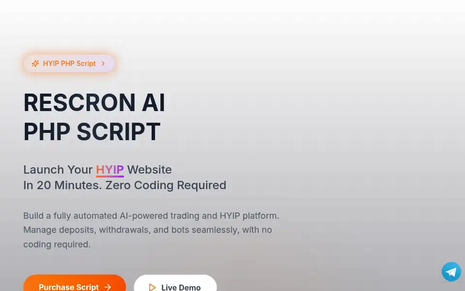 Screenshot of rescron.com