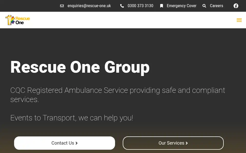 Screenshot of rescue-one.uk