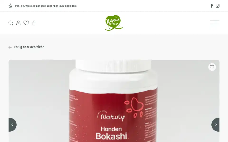 Screenshot of rescuepetshop.be