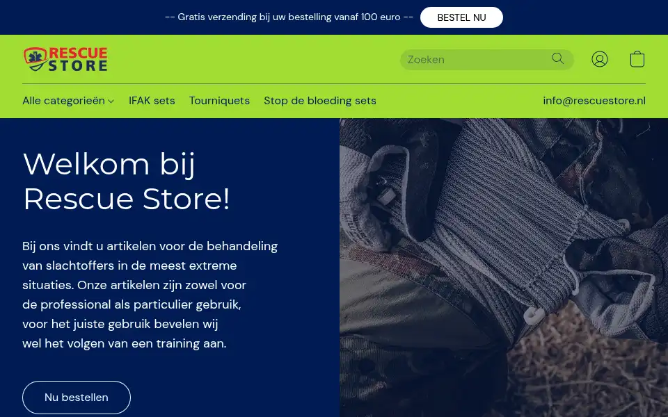 Screenshot of rescuestore.nl
