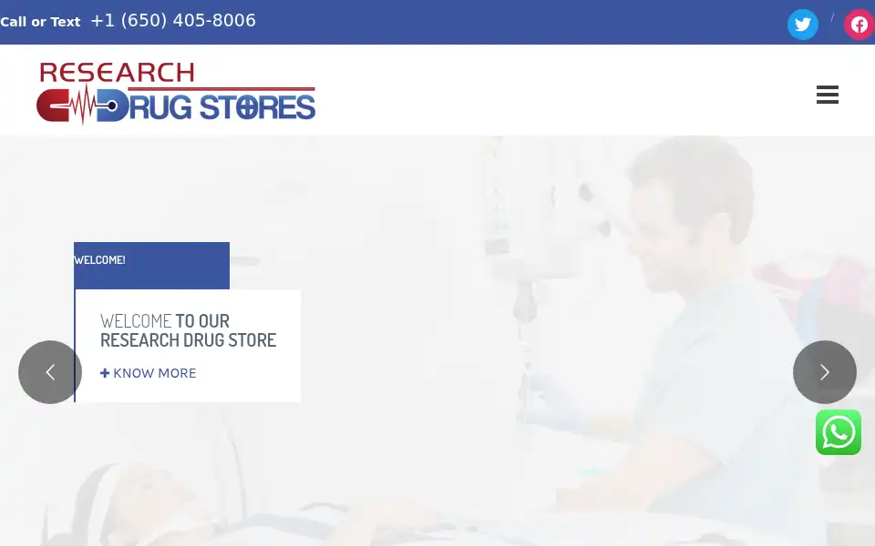 Screenshot of researchdrugstore.com