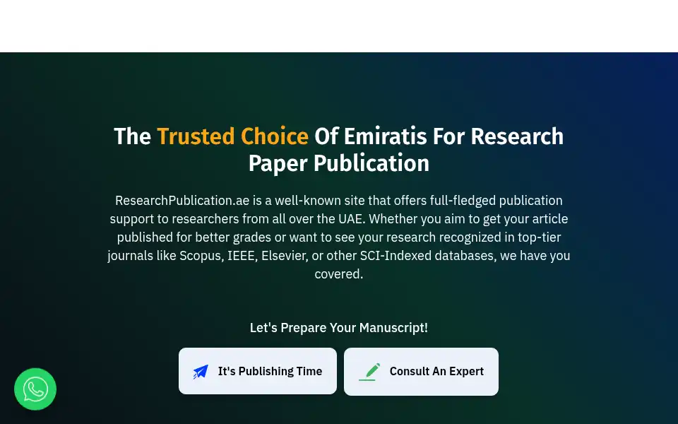 Screenshot of researchpublication.ae