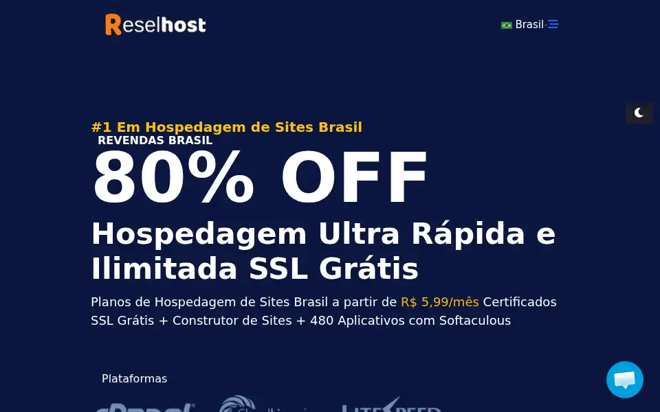 Screenshot of reselhost.com.br