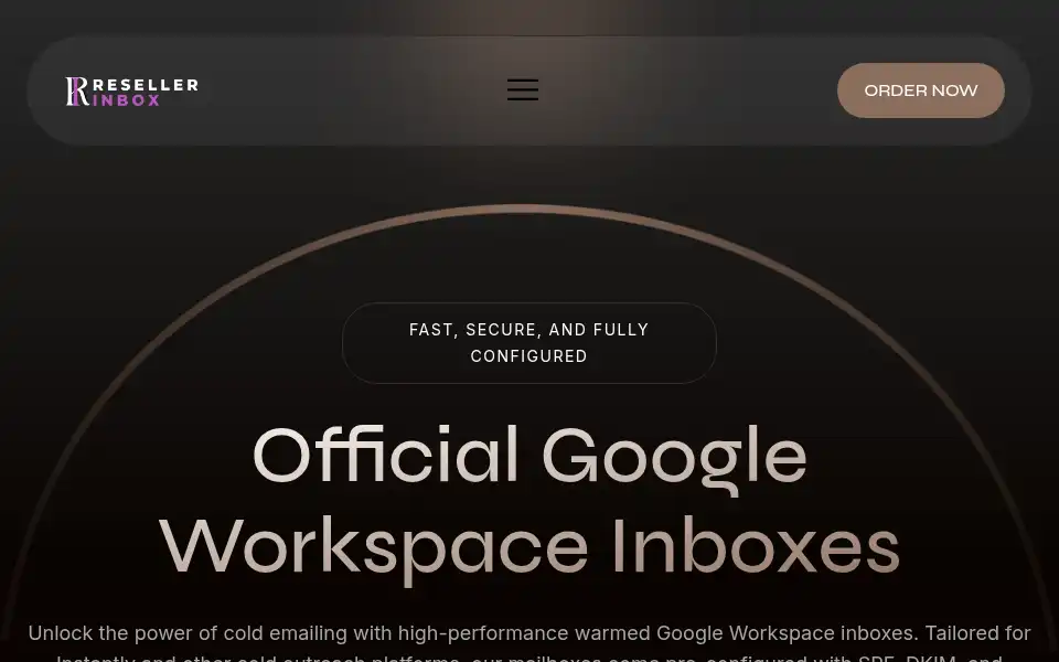 Screenshot of resellerinbox.com