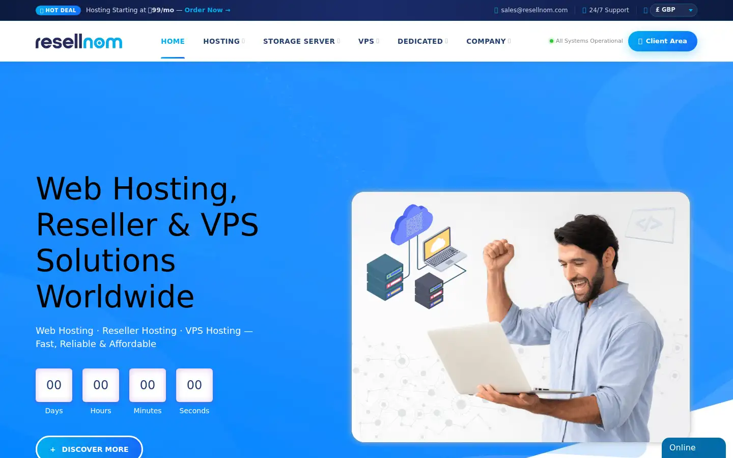 Screenshot of resellnom.com