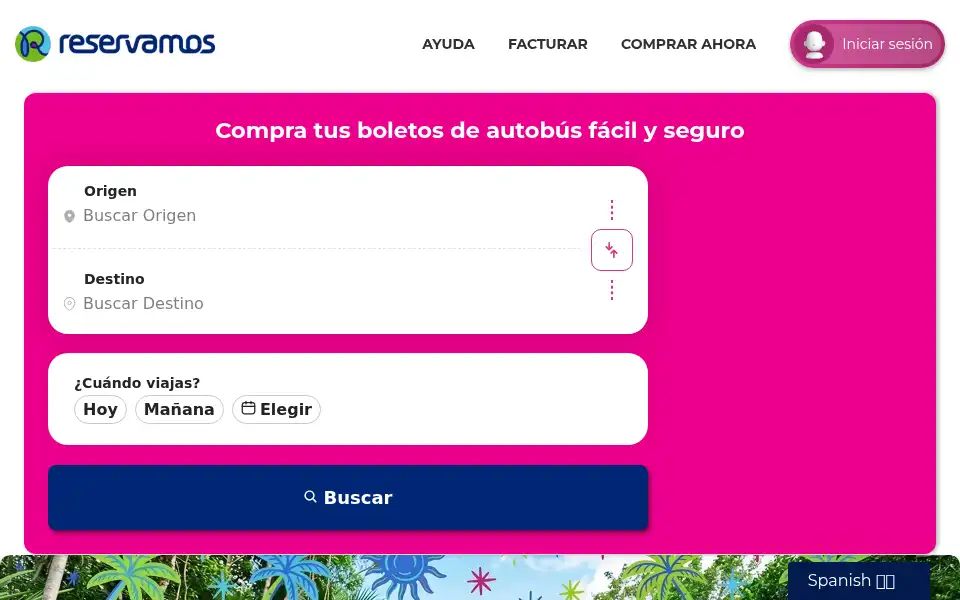 Screenshot of reservamos.mx