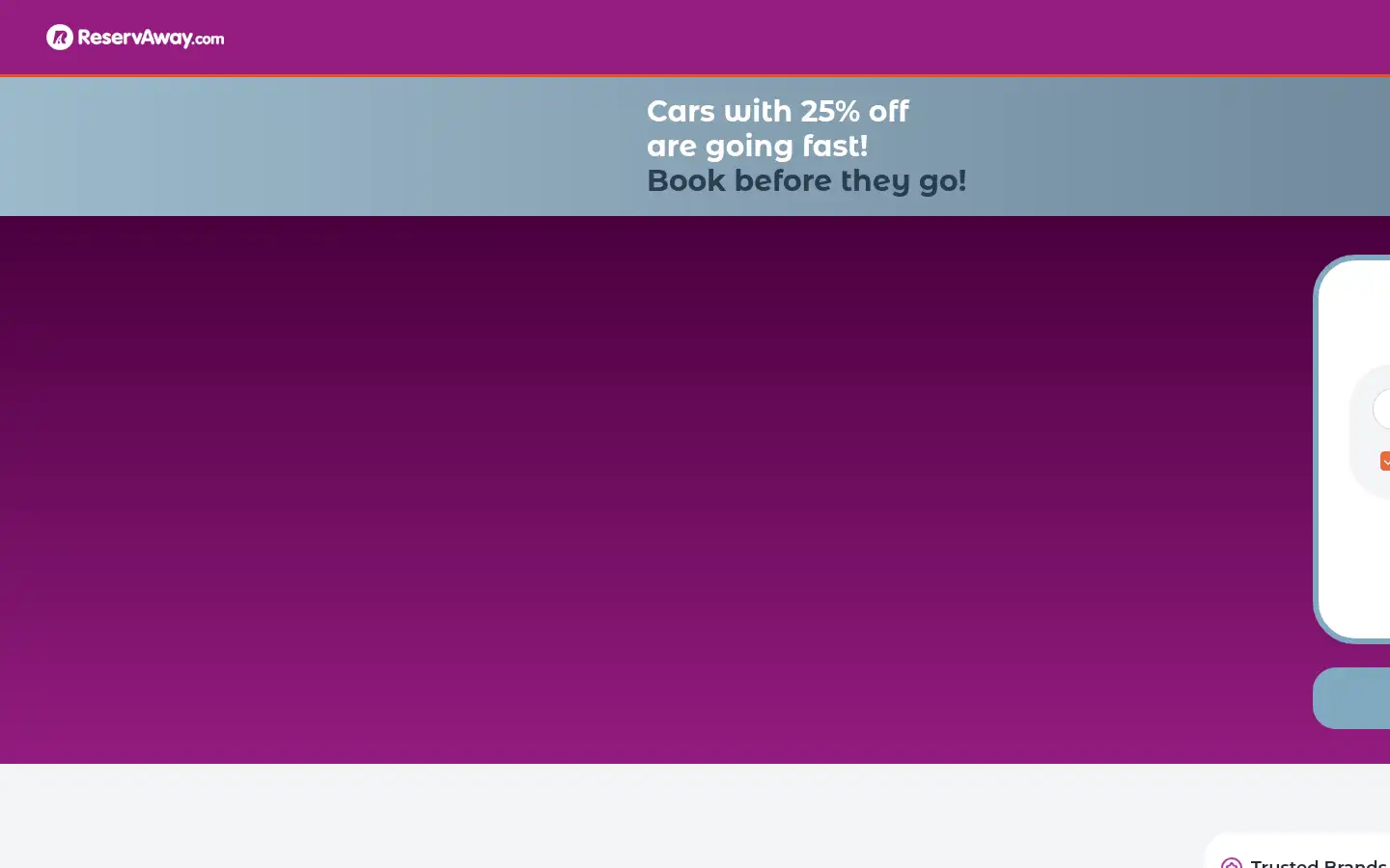 Screenshot of reservaway.com