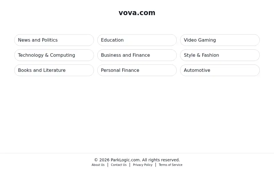 Screenshot of reset.vova.com