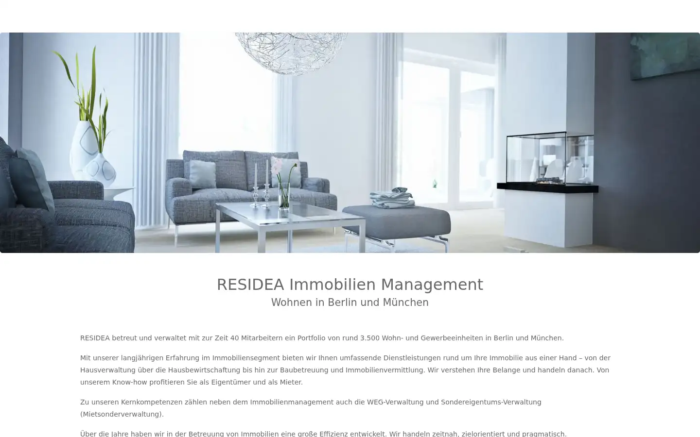 Screenshot of residea.de