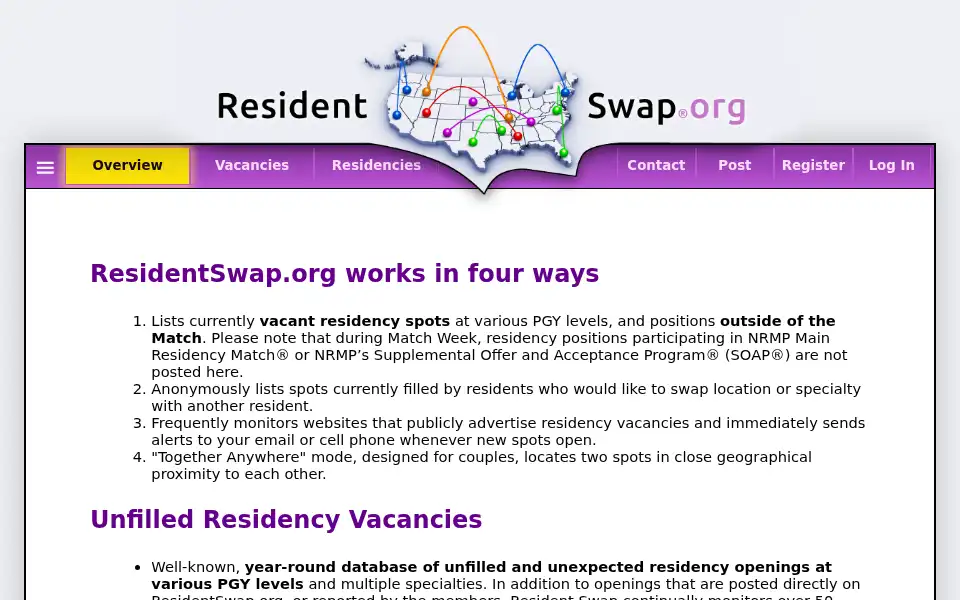 Screenshot of residentswap.org