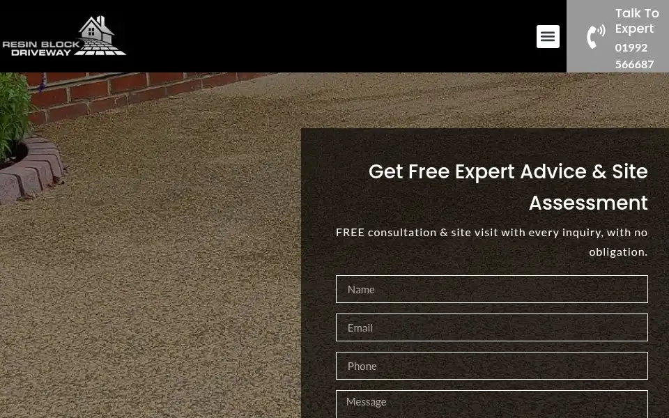 Screenshot of resinblockdriveway.com