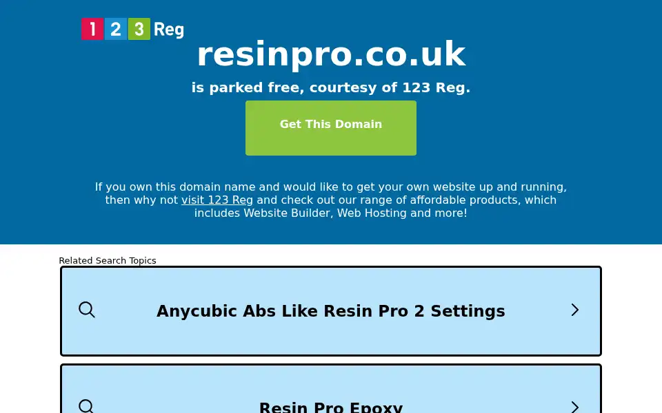 Screenshot of resinpro.co.uk