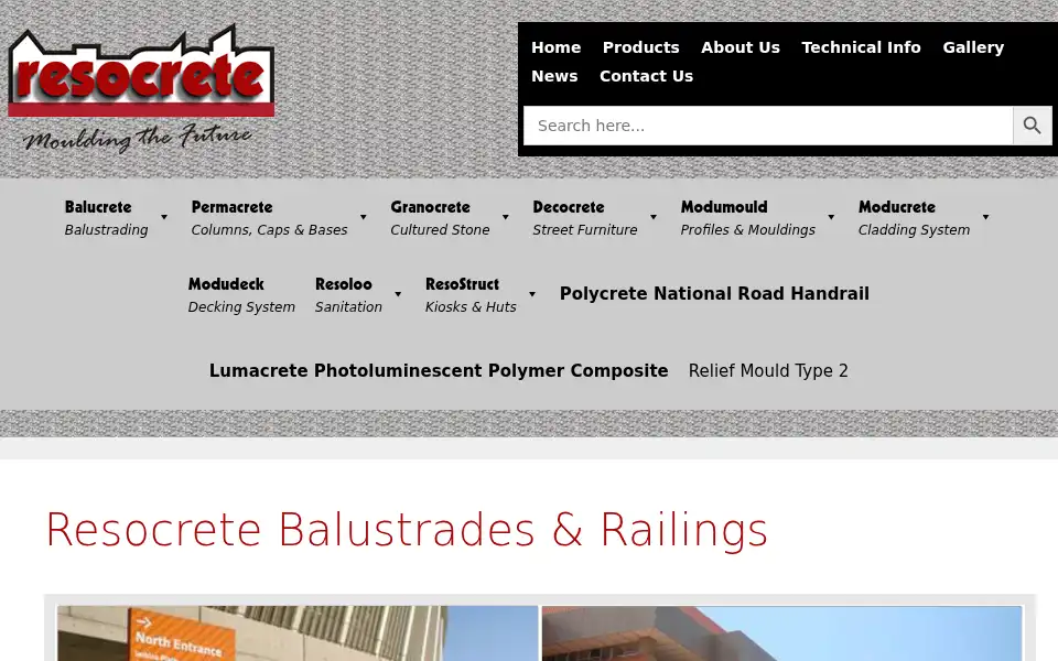Screenshot of resocrete.co.za
