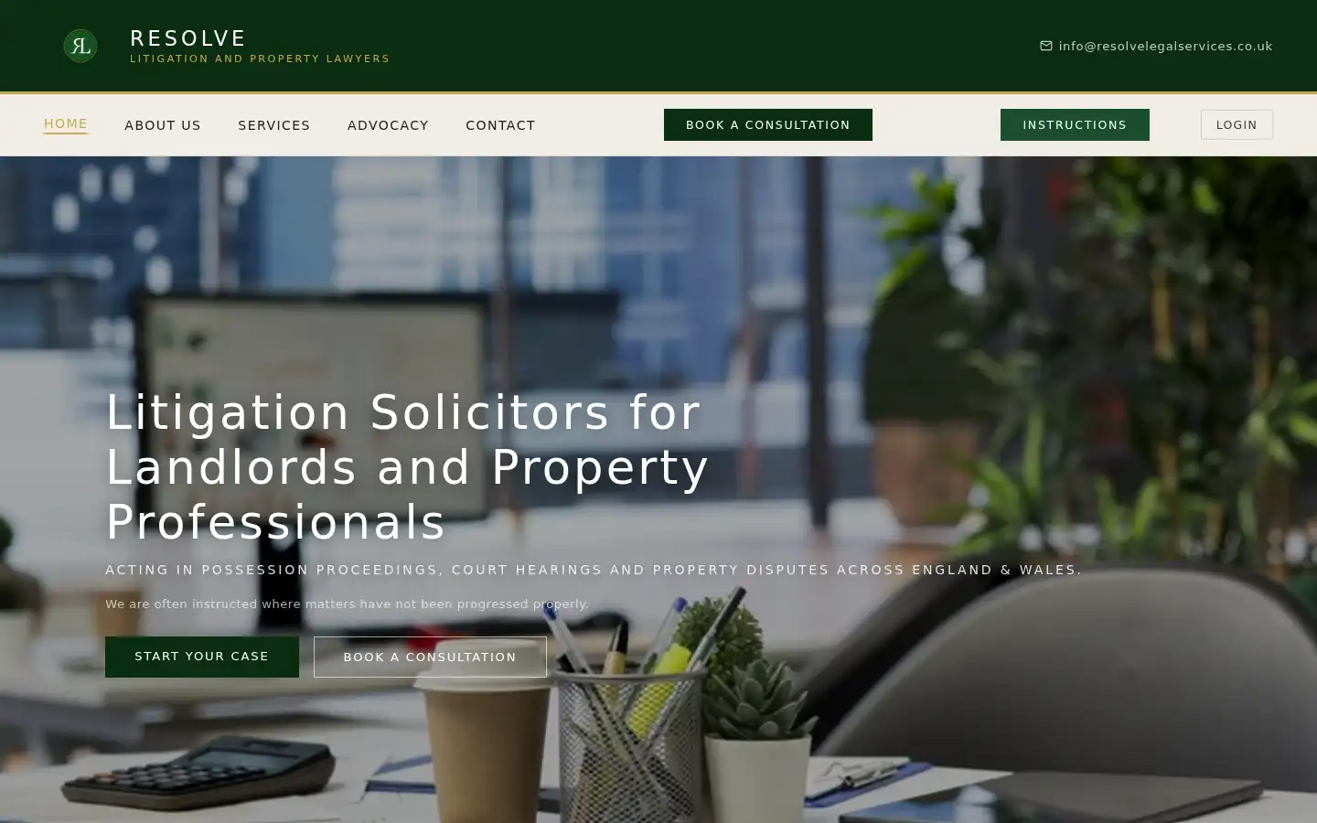 Screenshot of resolvelegalservices.co.uk