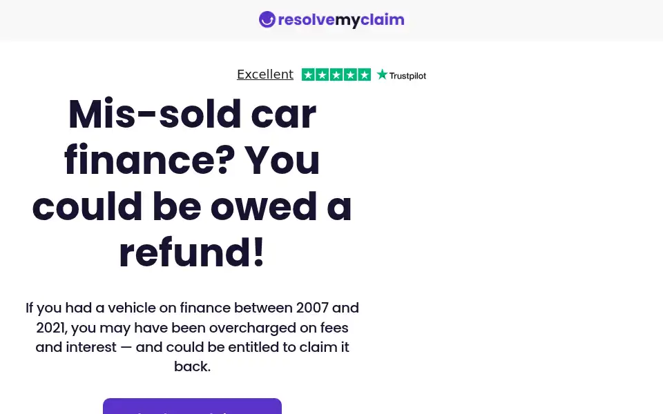 Screenshot of resolvemyclaim.co.uk