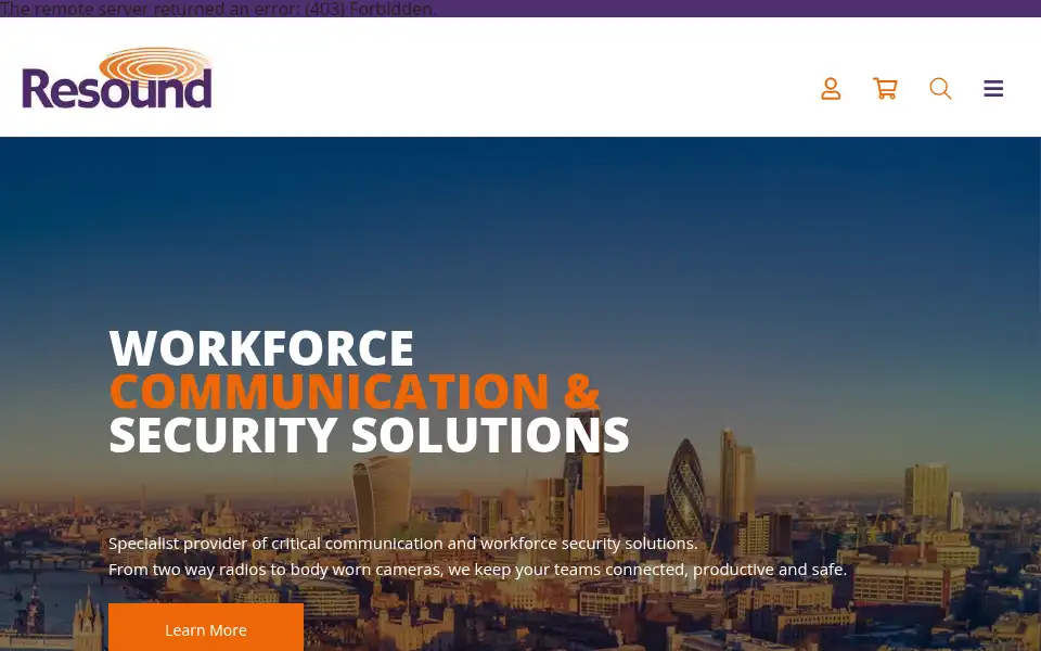 Screenshot of resound.co.uk