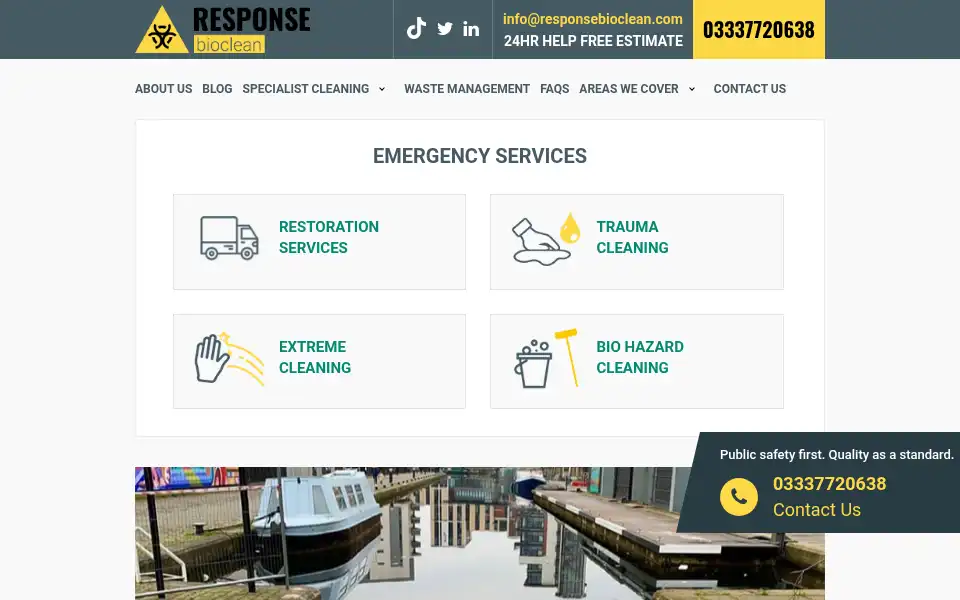 Screenshot of responsebioclean.com