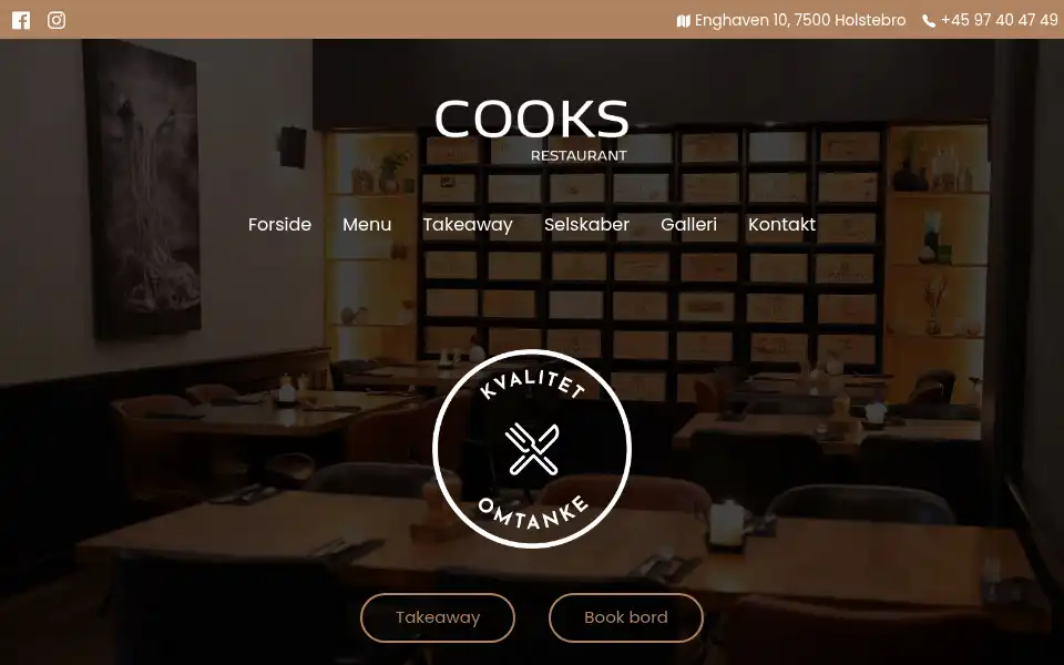 Screenshot of restaurant-cooks.dk