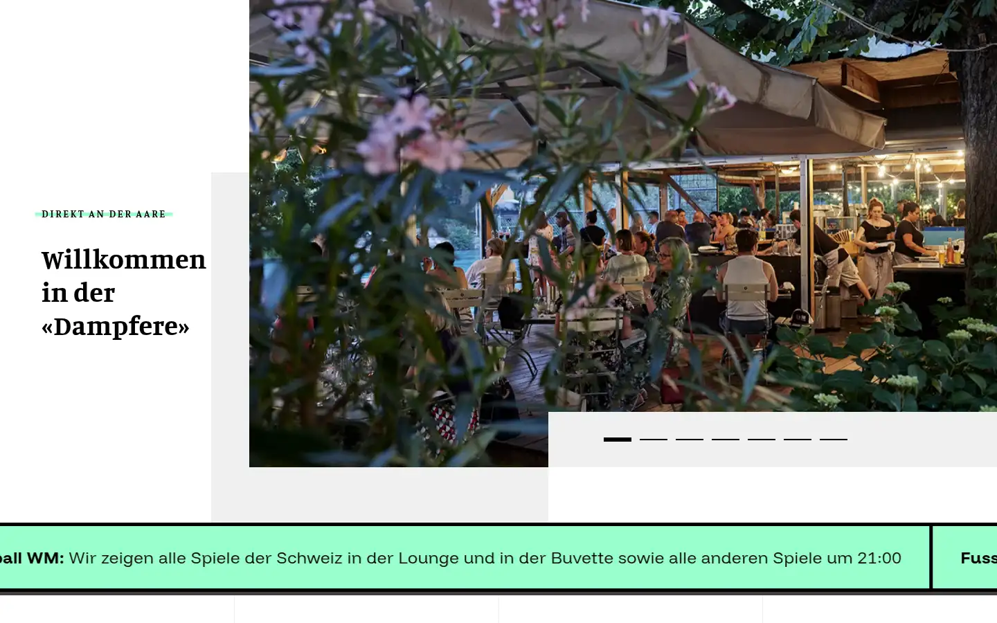 Screenshot of restaurant-dampfzentrale.ch